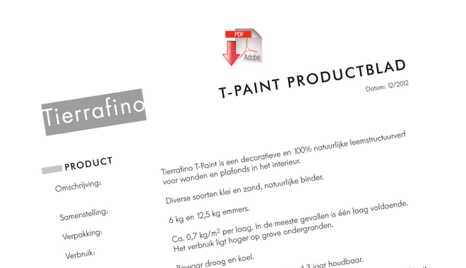 Product sheet T-paint Textured Clay Paint